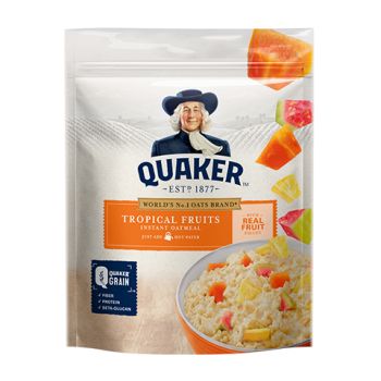 QUAKER TROPICAL FRUITS INSTANT OATMEAL 350g